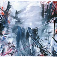 "Stadt Landschaft" 1992  200 x 280 cm, Acryl auf Leinwand, wurde zerstört 1996 : painting, peinture